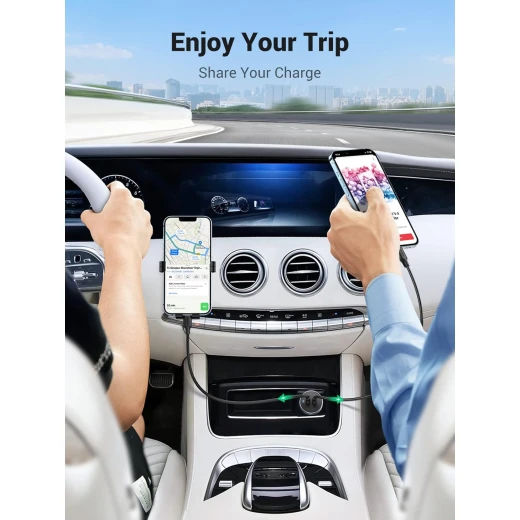 UGREEN 50W Dual USB C Car Charger - Ugreen - Image 2