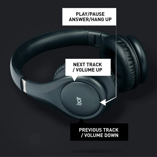 iJoy ISO Bluetooth 5.0 Wireless Over Ear Foldable Stereo Headphones - Pagetechno - Image 6