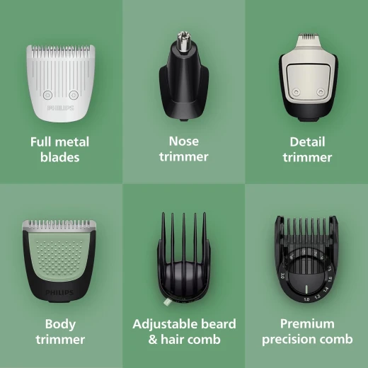 Philips Multigroom 7000 Series All-in-One 17-Piece Trimmer - Shaver and Clipper for Face, Head & Body, Self-Sharpening Full Metal Blades - Philips - Image 4