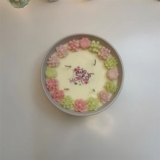 Niveole Decorative Soy Wax Candle Tray – 100% Natural Scented Soy Candle with Floral Decoration, “Wishing You Well Every Year” Gift Design, Perfect Occasion Gift and Elegant Home Décor Niveole Decorative Soy Wax Candle Tray – 100% Natural Scented Soy Candle with Floral Decoration, “Wishing You Well Every Year” Gift Design, Perfect Occasion Gift and Elegant Home Décor