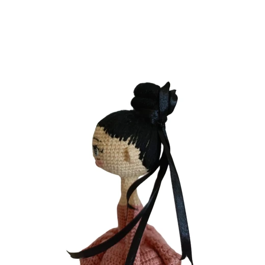 Ballerina doll made of soft wool yarn inspired by Disney cartoon, size 23 cm long, 11 cm wide, Fatomte - Fatomte - Image 2