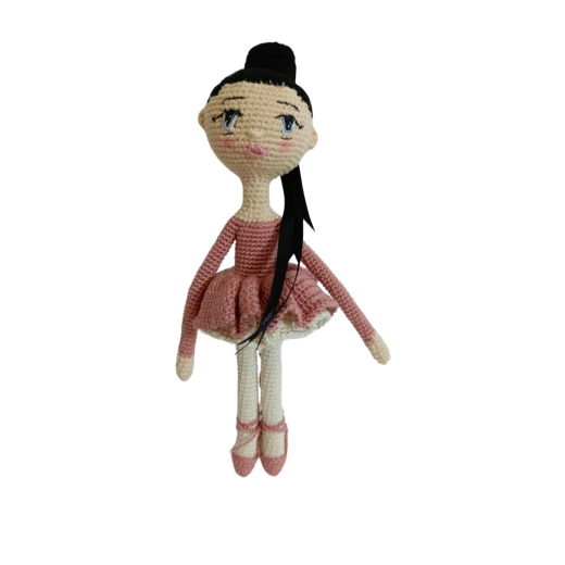 Ballerina doll made of soft wool yarn inspired by Disney cartoon, size 23 cm long, 11 cm wide, Fatomte - Fatomte - Image 3