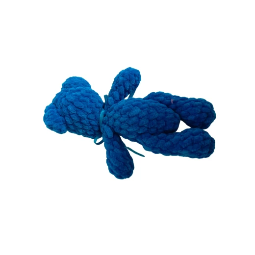 Fatomte Velvet thread toy, teddy bear, blue color, length 16 cm, width 9 - Fatomte - Image 2