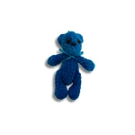 Fatomte Velvet thread toy, teddy bear, blue color, length 16 cm, width 9 - Fatomte