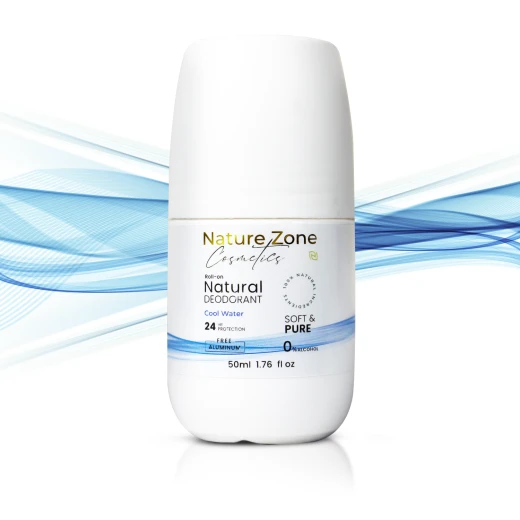 مزيل العرق الطبيعي طبي مع تفتيح رول اون برائحة الكوول ووتر خالي من الالمنيوم والكحول والباربين آمن للجميع للرجال والنساء والاطفال . - ناتشر زوون - Image 3