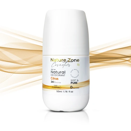 Nature Zone Citrus Smell Natural Deodorant Roll-On With Vitamins E,C | Natural Ingredients, Free Aluminum, Alcohol, Plastic, Cruelty, Vegan, Paraben | Long-lasting Odor Protection For Women & Men & Kids - nature zone - Image 4