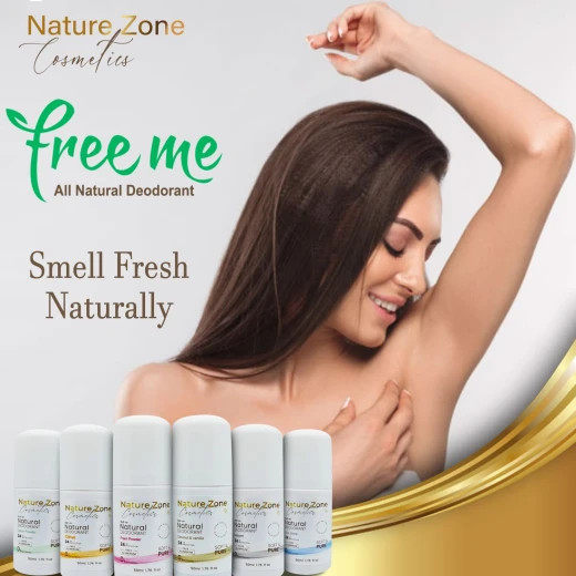 Nature Zone Citrus Smell Natural Deodorant Roll-On With Vitamins E,C | Natural Ingredients, Free Aluminum, Alcohol, Plastic, Cruelty, Vegan, Paraben | Long-lasting Odor Protection For Women & Men & Kids - nature zone - Image 3