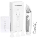 Electric nasal aspirator, 3 suction levels, suitable for family members and home use, rechargeable, with music player, with 3 different heads