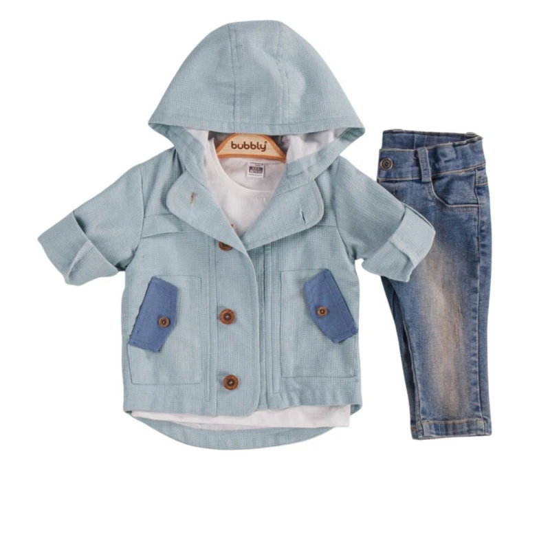 Charming babies, baby boy suit, mint green, 18 months to 24 months, 2 pieces - charming babies