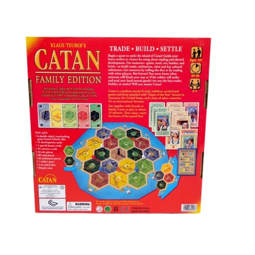 Catan Family Edition Board Game - Embark On A Quest For Settlement! Strategy Game For Kids & Adults, Ages 10+, 3-4 Players, 60 Minute Playtime - LedKiam - Image 4