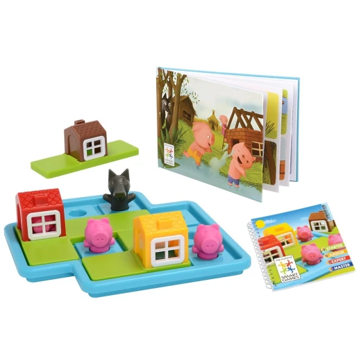 SmartGames Three Little Piggies Deluxe, Educational Child Games for Kids 3-6 Years Old 3D Ingenious Games with 48 Challenges for Preschool Ages - SmartGames - Image 7