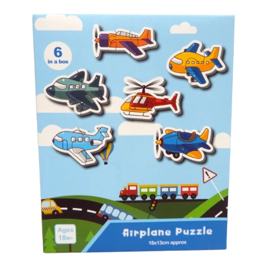 Puzzle Airplane: Two or Three Pieces Puzzle, 6 Patterns, 13 pcs Puzzle Airplane: Two or Three Pieces Puzzle, 6 Patterns, 13 pcs