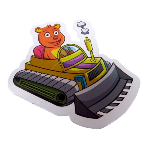 Puzzle Big Wheels: Two or Three Pieces Puzzle, 6 Patterns, 14 pcs - LedKiam - Image 7