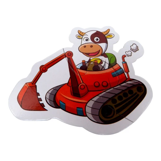Puzzle Big Wheels: Two or Three Pieces Puzzle, 6 Patterns, 14 pcs - LedKiam - Image 6