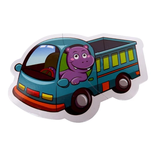 Puzzle Big Wheels: Two or Three Pieces Puzzle, 6 Patterns, 14 pcs - LedKiam - Image 5