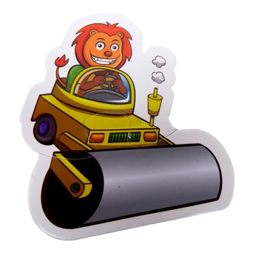 Puzzle Big Wheels: Two or Three Pieces Puzzle, 6 Patterns, 14 pcs - LedKiam - Image 4