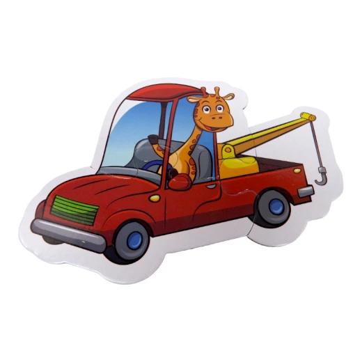 Puzzle Big Wheels: Two or Three Pieces Puzzle, 6 Patterns, 14 pcs - LedKiam - Image 3