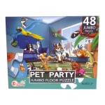 Puzzle Pet Party 90x60 cm 48 Jumbo pcs Sun - LedKiam