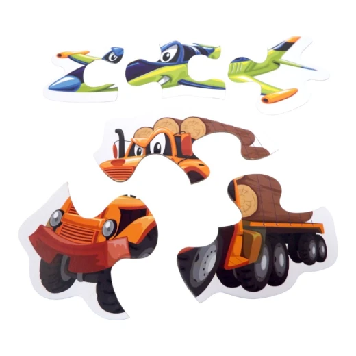 Puzzle Traffic Series: Two or Three Pieces Puzzle, 6 Patterns, 18 pcs - LedKiam - Image 5