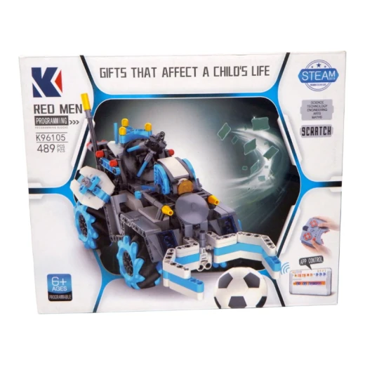 Remote Control Ball Car KAIYU K96105, 489 pcs , 1x Building blocks treasure chest ( 4 drive motors) + 1x L Motor, Lithium rechargeable battery, Programmable - KeeYee World - Image 3