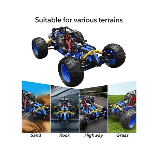 Remote Control Speed Off-Road Vehicle KAIYU K96116, 466 pcs, 2x L Motor & 1x Servo Motor, Lithium rechargeable battery, Programmable - KeeYee World - Image 8