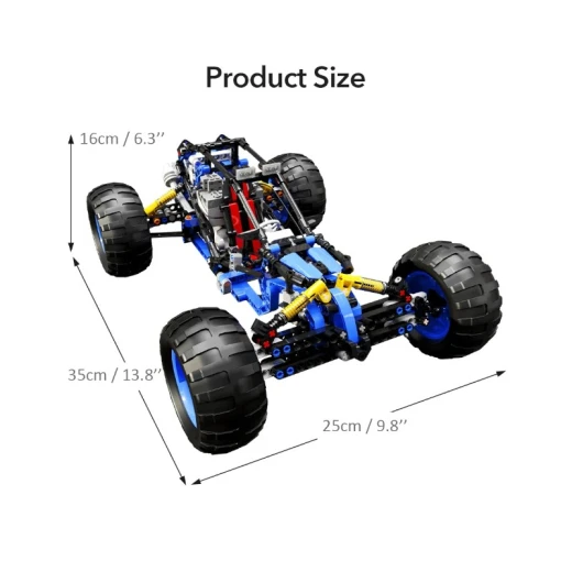 Remote Control Speed Off-Road Vehicle KAIYU K96116, 466 pcs, 2x L Motor & 1x Servo Motor, Lithium rechargeable battery, Programmable - KeeYee World - Image 11