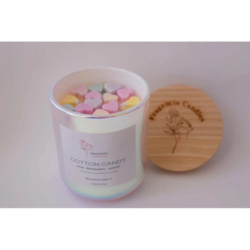 Fragancia , Cotton Candy Candle , Xl Size,  430 Ml - Fragancia