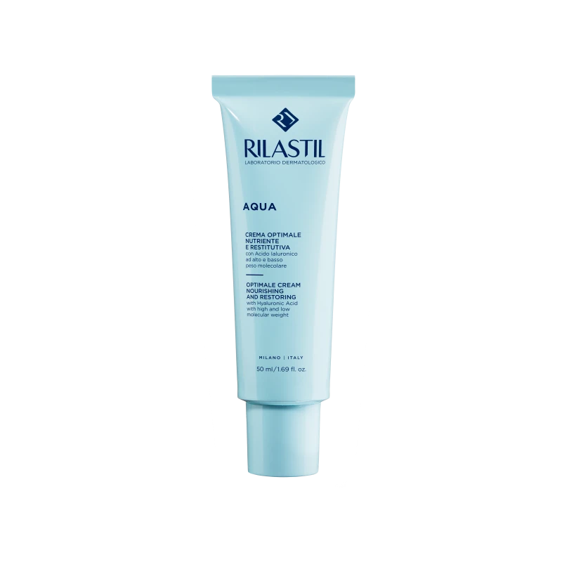 Rilastil Aqua Optimal Cream Nourishing and Restoring With Hyaluronic acid 50 ml - Rilastil