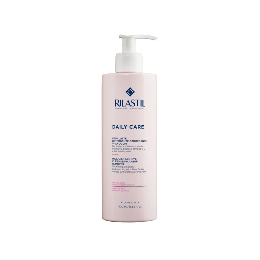 Rilastil Daily Care Milk Oil 400ml Deep Makeup Remover and Cleanser with Shea Butter Omega 6 9 Hyaluronic Acid and Sodium DNA Nourishing and Soothing Formula Rilastil Daily Care Milk Oil 400ml Deep Makeup Remover and Cleanser with Shea Butter Omega 6 9 Hyaluronic Acid and Sodium DNA Nourishing and Soothing Formula