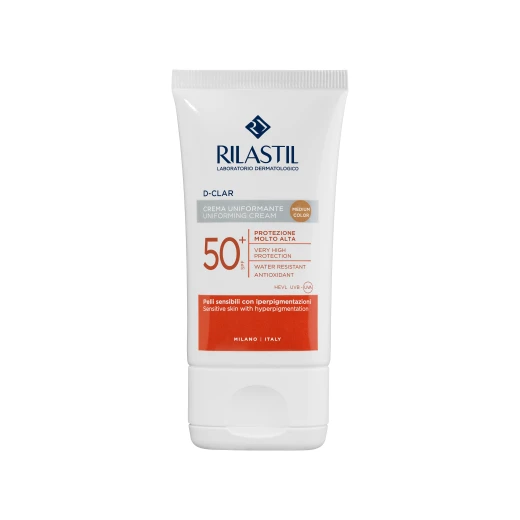 Rilastil D-Clar Uniforming Cream SPF 50+ Sensitive Skin With Hyperpigmentation 40 ml- Medium Color Rilastil D-Clar Uniforming Cream SPF 50+ Sensitive Skin With Hyperpigmentation 40 ml- Medium Color
