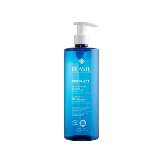 Rilastil Xerolact Cleansing Gel for Dry and Very Dry Skin 750ml, gentle hydrating cleanser that soothes dryness and itching, protects skin barrier, suitable for daily face and body cleansing for the whole family Rilastil Xerolact Cleansing Gel for Dry and Very Dry Skin 750ml, gentle hydrating cleanser that soothes dryness and itching, protects skin barrier, suitable for daily face and body cleansing for the whole family