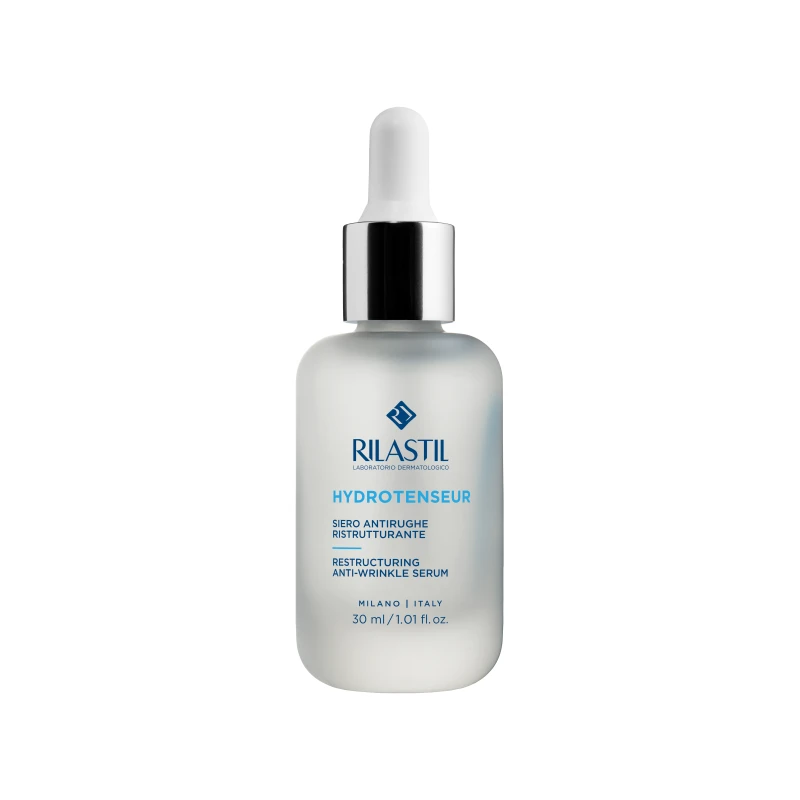 Rilastil Hydrotenseur Restructuring Anti Wrinkle Serum 30ml, effective formula reduces fine lines and firms skin, boosts hydration and elasticity, improves radiance, suitable for all skin types daily skincare use - Rilastil