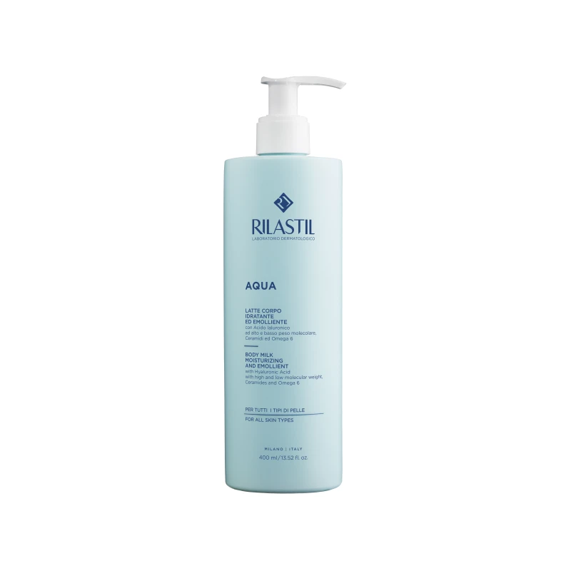 Rilastil Aqua Body Milk Moisturizing and Emollient With Hyaluronic Acid 400 ml - Rilastil