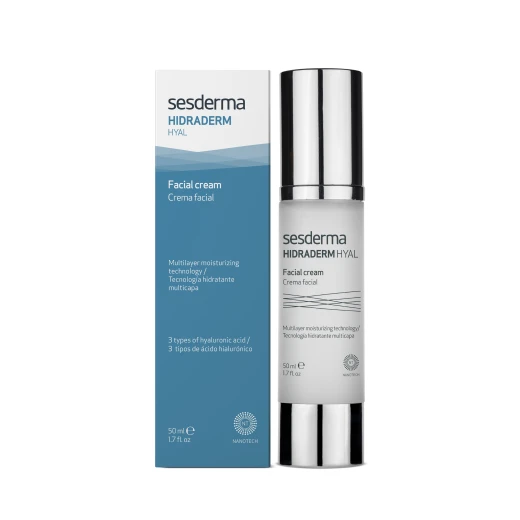 Sesderma Hidraderm Hyal Facial Cream 50ml, Intense Hydration with Triple Hyaluronic Acid for Dry & Sensitive Skin Sesderma Hidraderm Hyal Facial Cream 50ml, Intense Hydration with Triple Hyaluronic Acid for Dry & Sensitive Skin