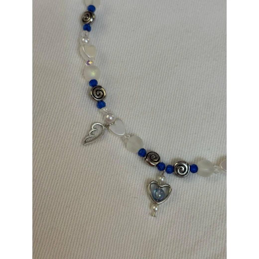 Blue themed handmade necklace - Angel - Image 2