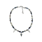 Blue themed handmade necklace - Angel