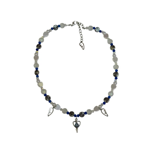 Blue themed handmade necklace - Angel - Image 3