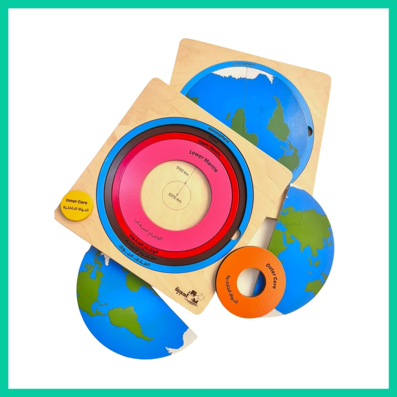 Wooden Earth Layers Puzzle - Ahjiah