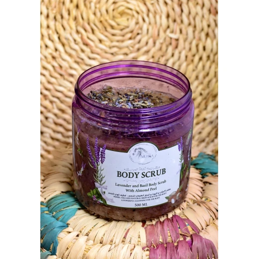 Almuhra Body scrub with lavender, basil and almond peels, 500 ml - almuhra - Image 4
