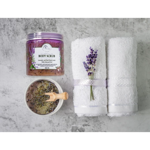 Almuhra Body scrub with lavender, basil and almond peels, 500 ml - almuhra - Image 7