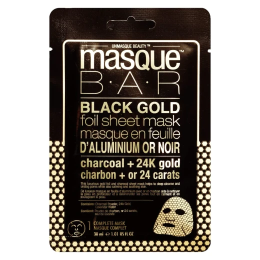 Masque B.A.R Black Gold Foil Sheet 1 Mask Masque B.A.R Black Gold Foil Sheet 1 Mask
