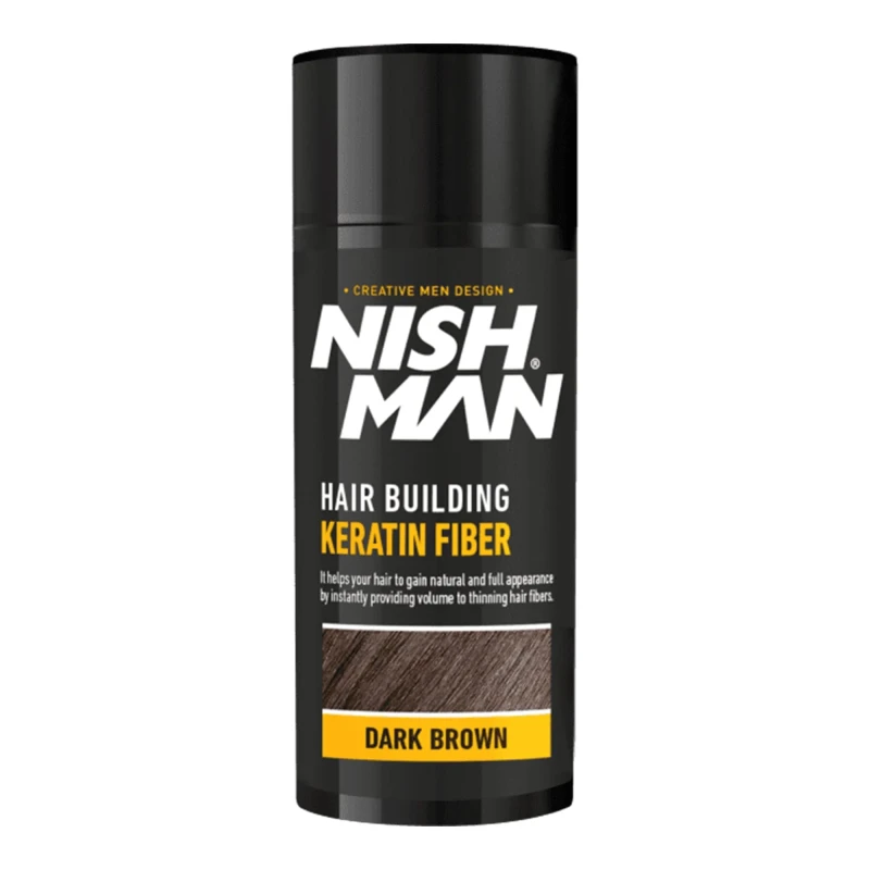 Nish Man Keratin Fiber Dark Brown - Nishman