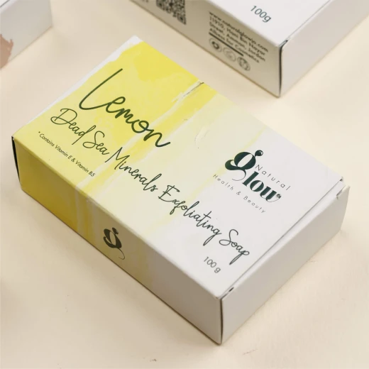Natural Glow Lemon Soap with Dead Sea Minerals – Brightening & Deep Cleansing Exfoliating Soap Soap Bar 100G - natural glow - Image 2