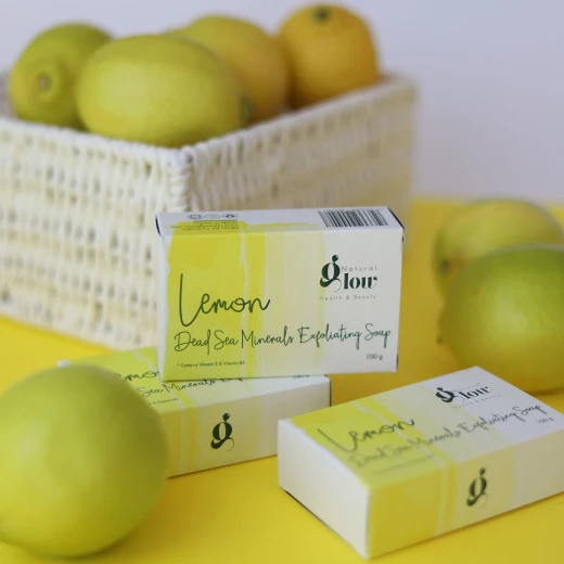 Natural Glow Lemon Soap with Dead Sea Minerals – Brightening & Deep Cleansing Exfoliating Soap Soap Bar 100G - natural glow - Image 3