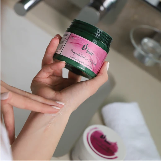 Natural Glow Dead Sea Salt Body Scrub – Exfoliating Body Scrub for Smooth Radiant Skin Pomegranate Scent 250G - natural glow - Image 3