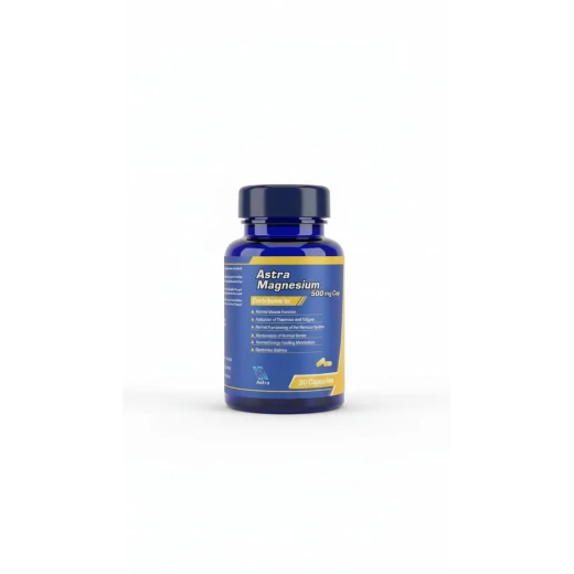 Astra Magnesium 500mg, 30 Capsules | Supports Muscle Function, Reduces Fatigue & Maintains Bone and Nerve Health