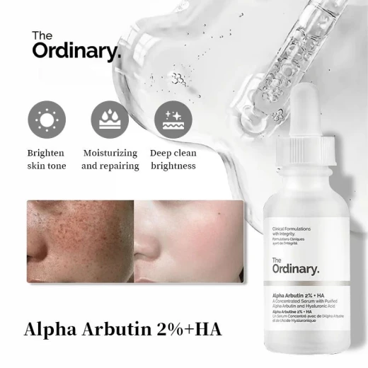 The Ordinary Alpha Arbutin 2% + HA Serum 30ml Brightening Serum for Uneven Skin Tone, Dark Spots & Pigmentation With Hyaluronic Acid for Deep Hydration - The Ordinary - Image 3