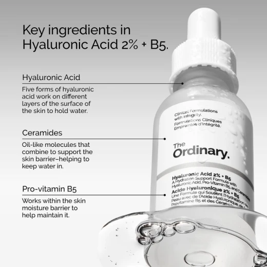  OriginalThe Ordinary Hyaluronic Acid 2% • B5 A Hydration Support Formula with Hyaluronic Acid Pro-Vitamin B5, and Ceramides - The Ordinary - Image 2