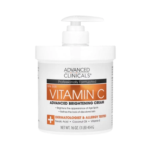 Advanced Clinicals Advanced Lightening Cream – 454g – Brightening Body Cream for Dark Spots, Uneven Tone & Hyperpigmentation – Salon-Size Advanced Clinicals Advanced Lightening Cream – 454g – Brightening Body Cream for Dark Spots, Uneven Tone & Hyperpigmentation – Salon-Size