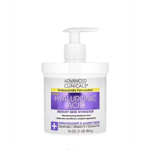 Advanced Clinics Hyaluronic Acid Instant Moisturizing Skin Cream -454g Advanced Clinics Hyaluronic Acid Instant Moisturizing Skin Cream -454g